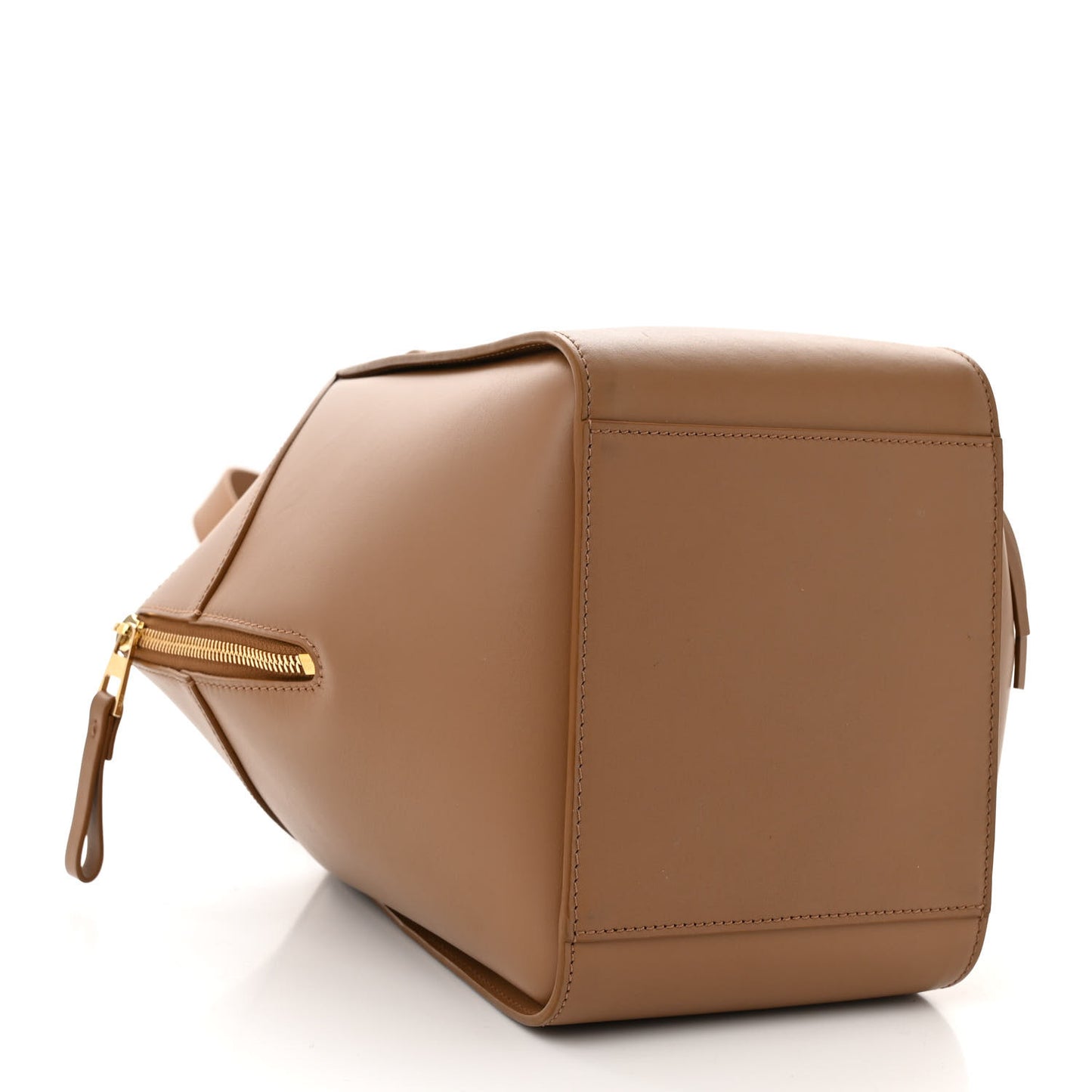 X SUNA FUJITA Satin Calfskin Lemur Hammock Shoulder Bag Oak