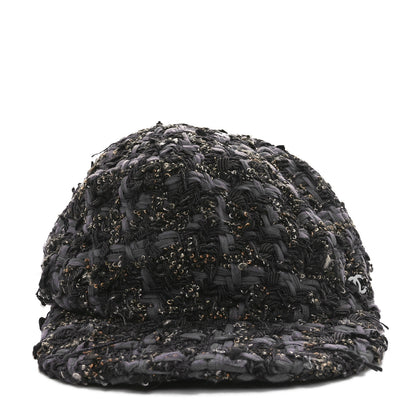 Chanel Cotton Tweed CC Beret M Black Multicolor 3 of 10