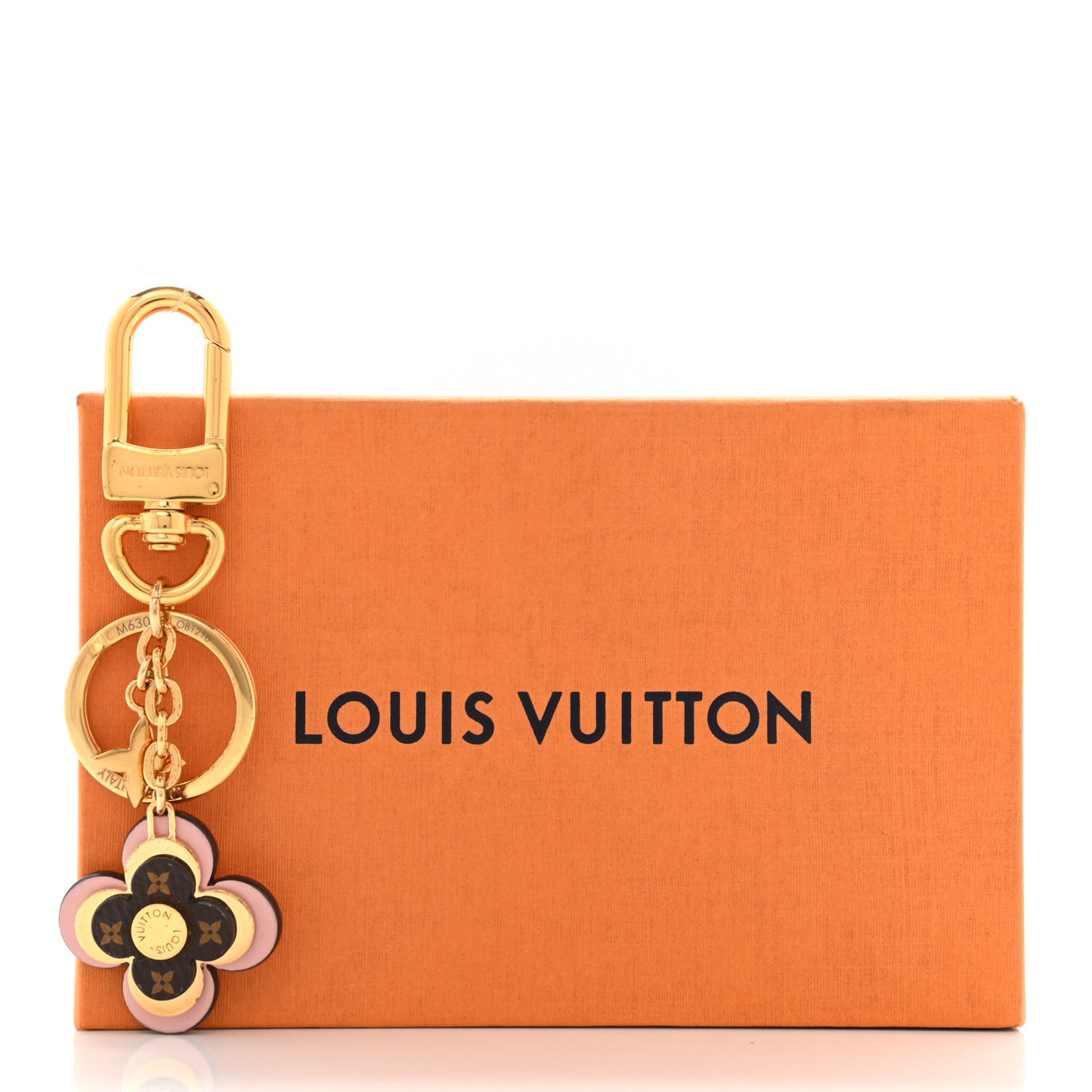 Monogram Blooming Flowers BB Bag Charm Key Holder Pink