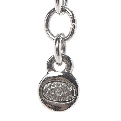 Chanel Crystal CC Necklace Silver 5 of 6