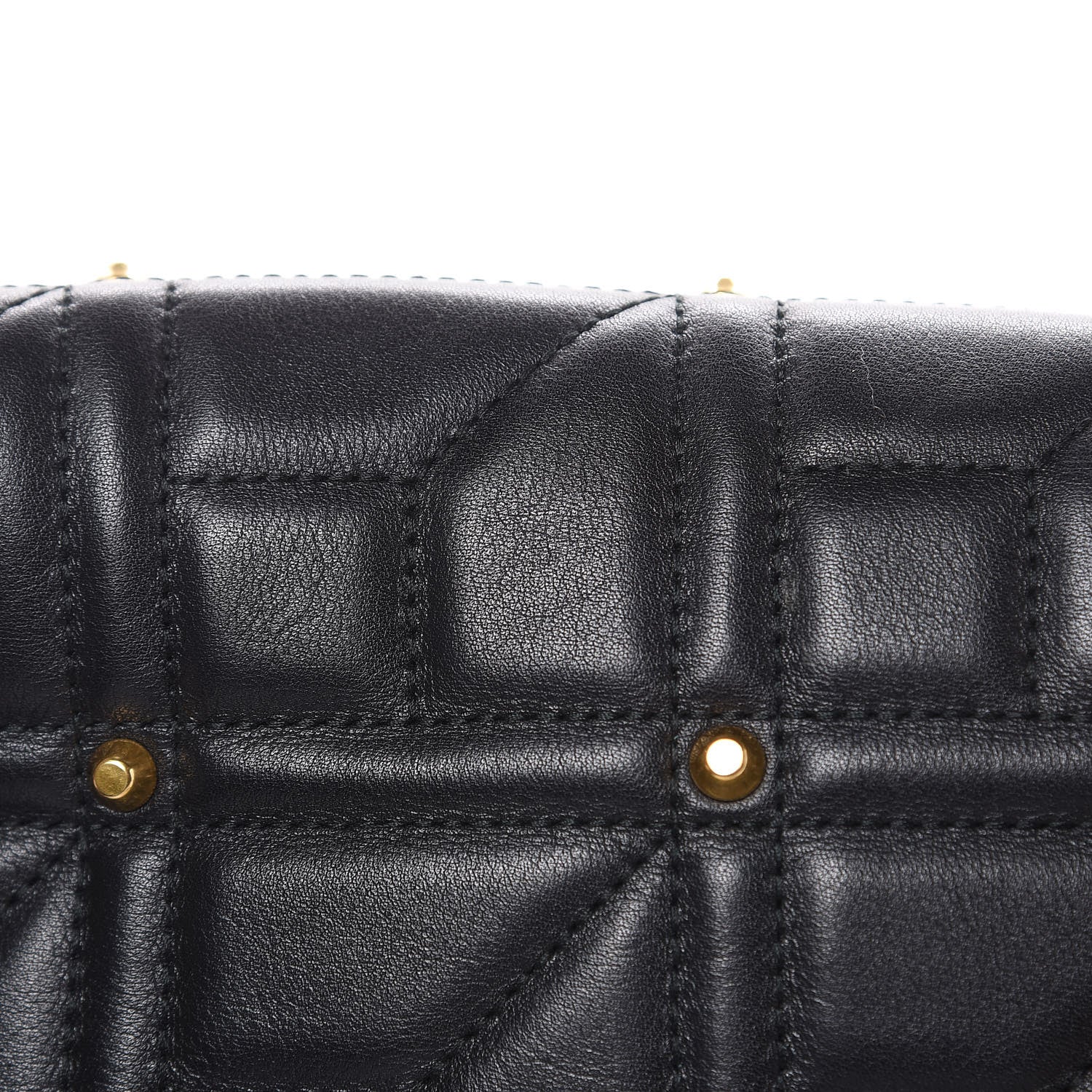 Gucci Calfskin Matelasse Studded Medium GG Marmont Shoulder Bag Black 12 of 12