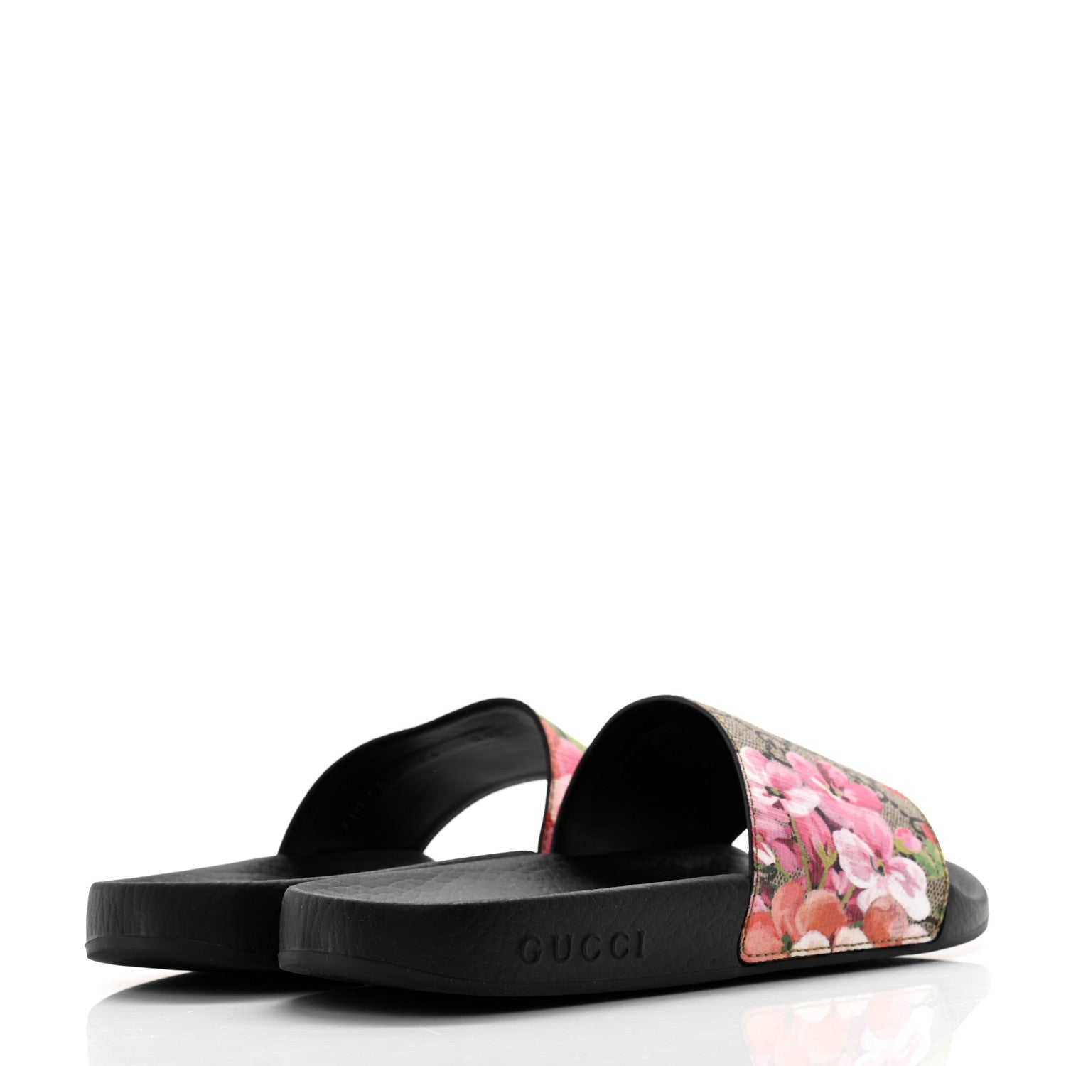 Gucci GG Supreme Monogram Blooms Slide Sandals 36 Beige Multicolor 4 of 8