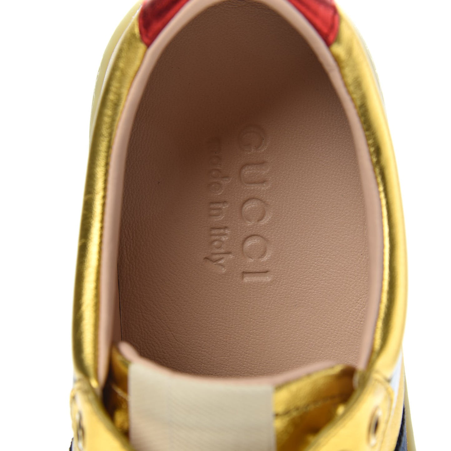 Metallic Nappa Web Mens Low Top Sneakers 7 Argento Oro Vecchio
