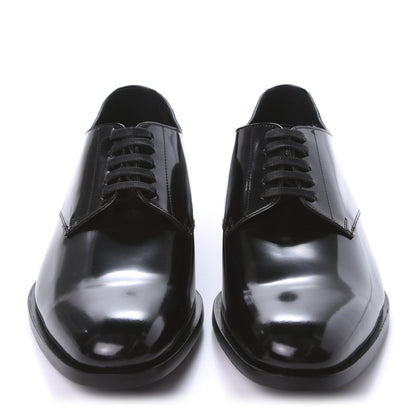 Saint Laurent Patent Calfskin Mens Smoking 25 Derby Lace Up Shoes 41 Black 2 of 10