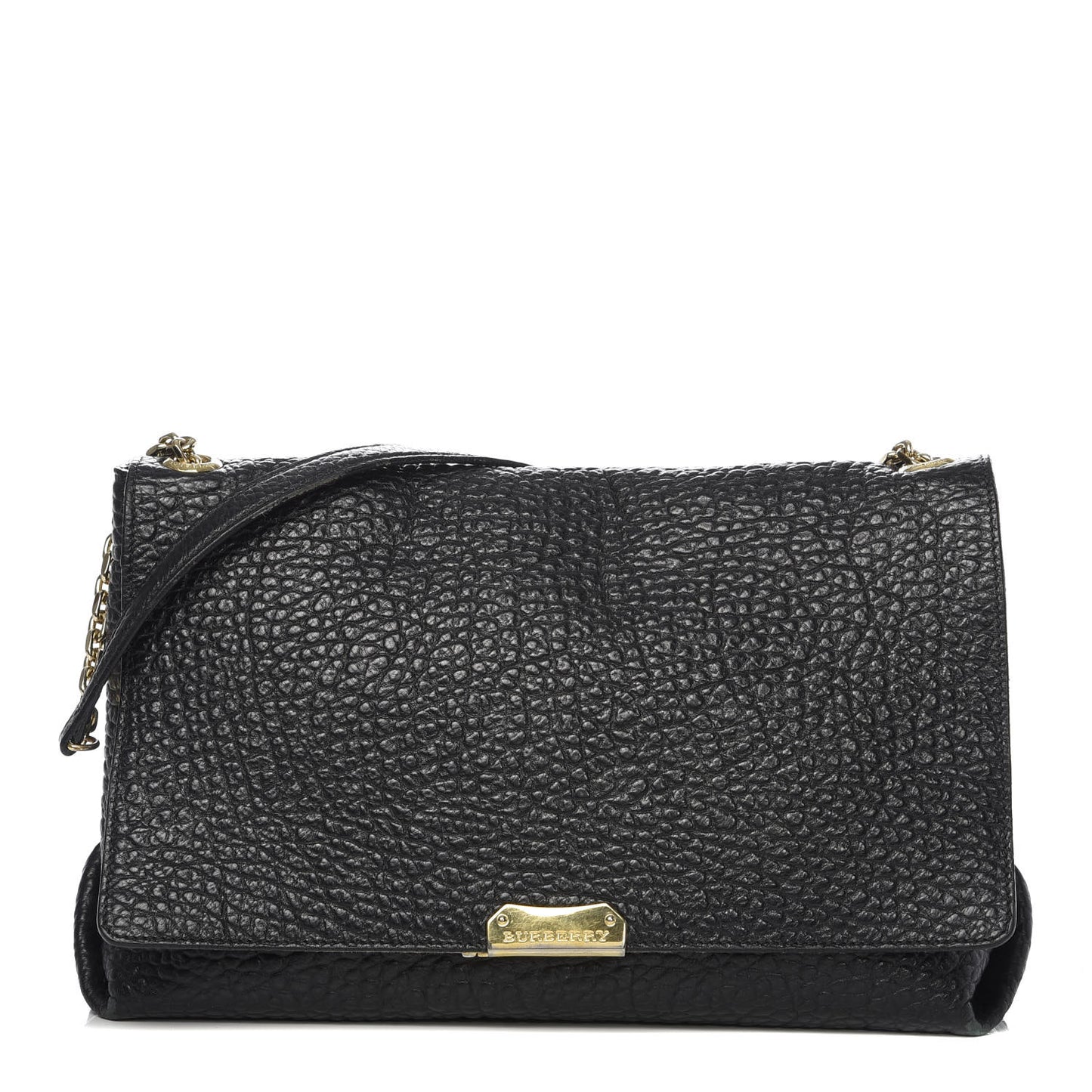 Signature Grain Large Mildenhall Shoulder Bag Black