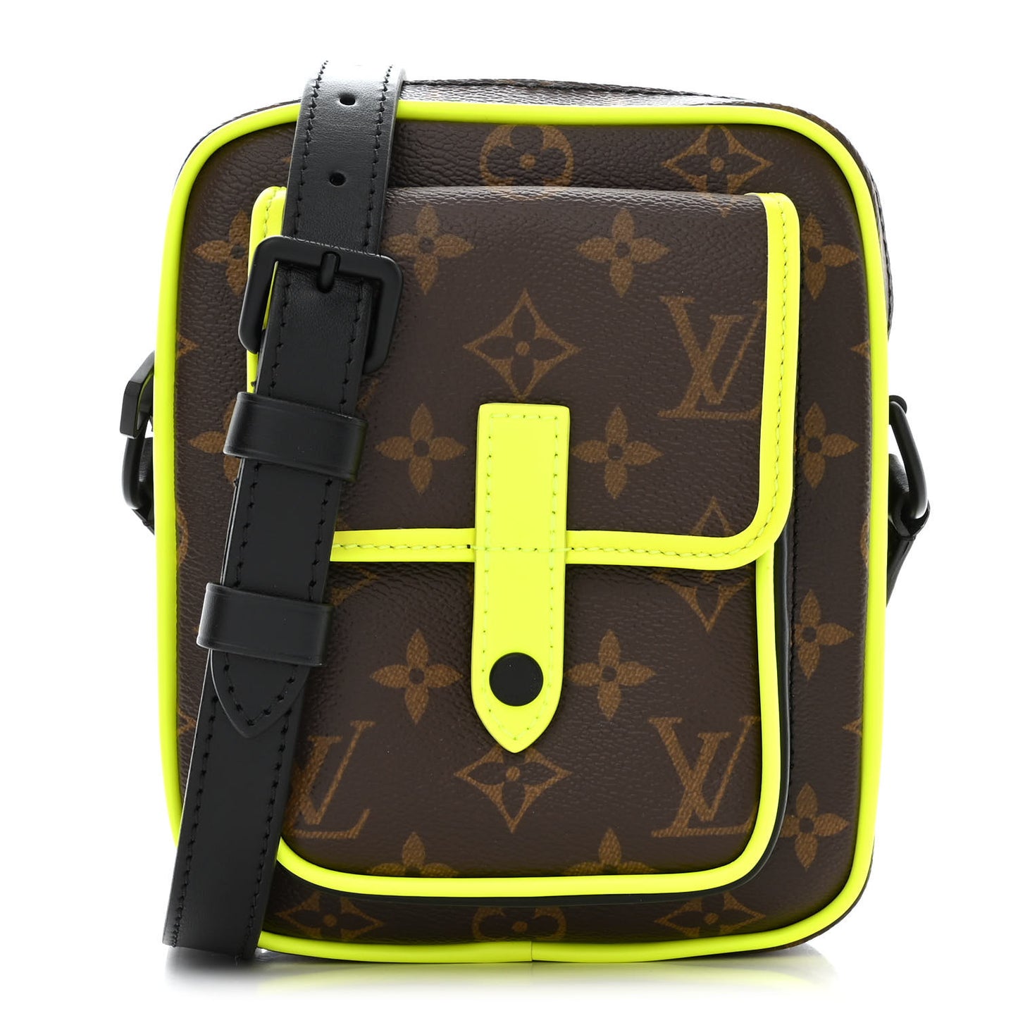 Monogram Macassar Christopher Wearable Wallet Fluorescent Yellow