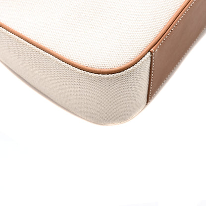 Saint Laurent Smooth Calfskin Canvas Le 5 A 7 Hobo Natural Beige Brick 9 of 10