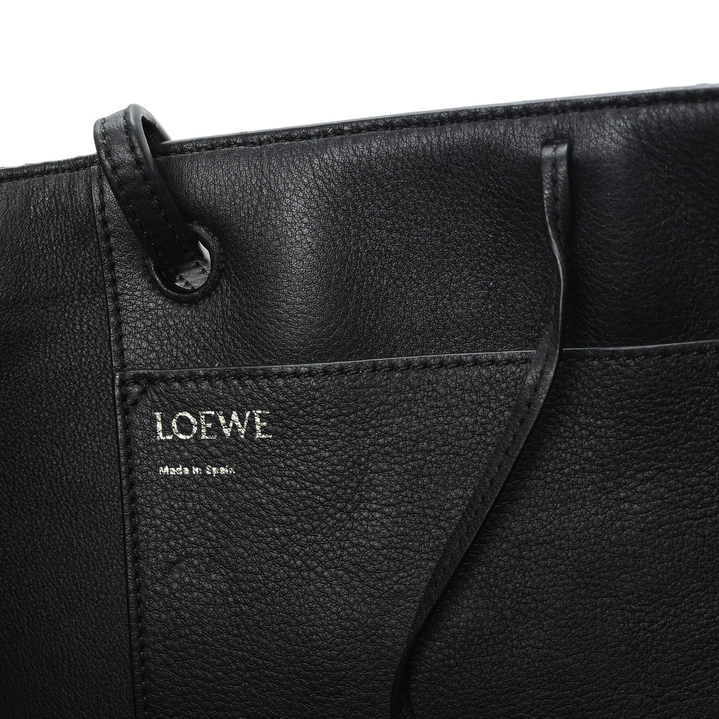 Jacquard Anagram Calfskin East West Tote Beige Black