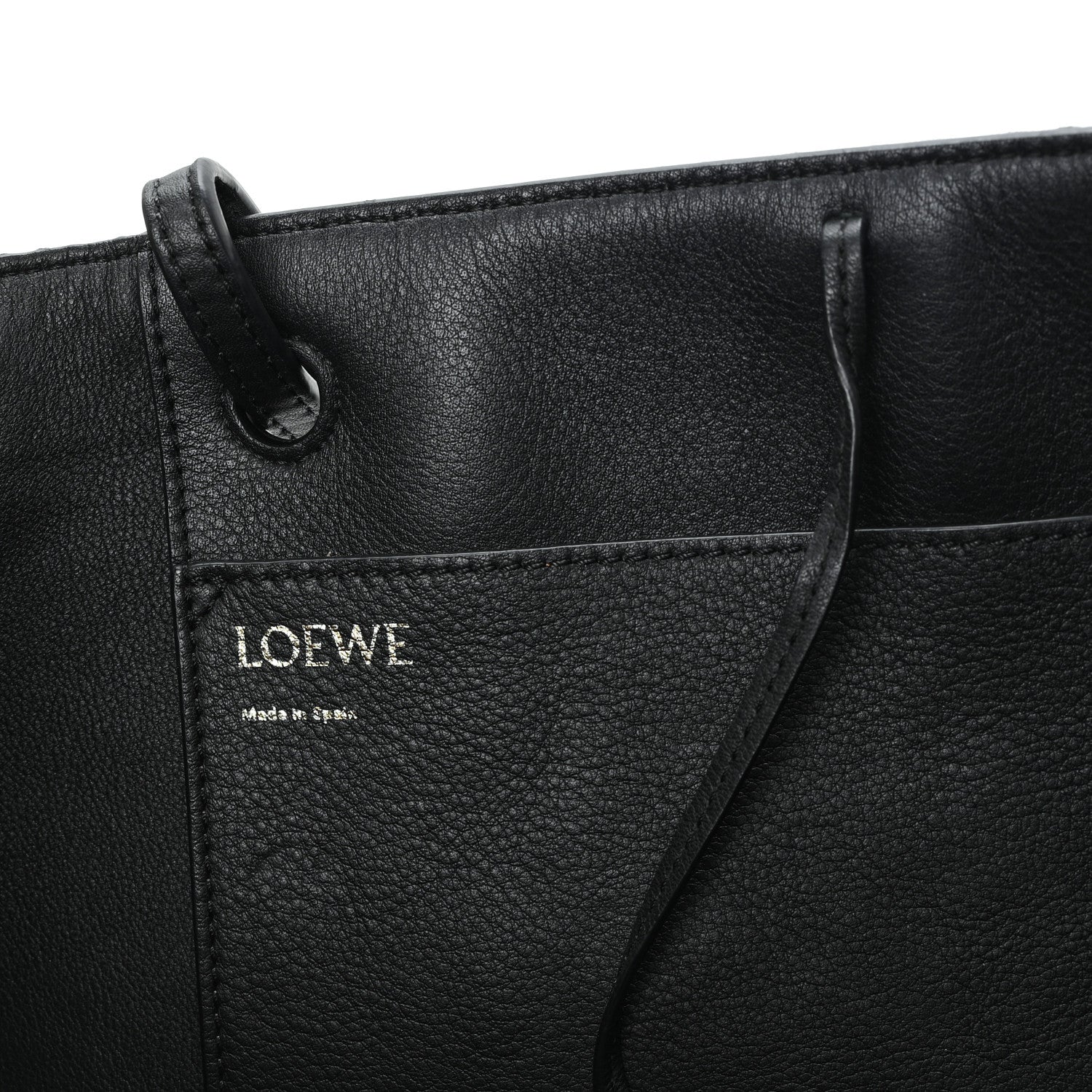 Loewe Jacquard Anagram Calfskin East West Tote Beige Black 6 of 11