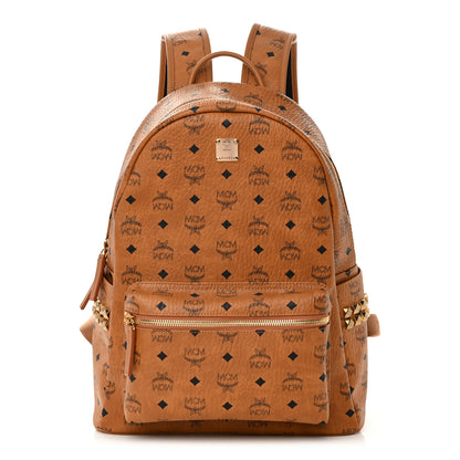 MCM Visetos Medium Side Studs Stark Backpack Cognac 1 of 14
