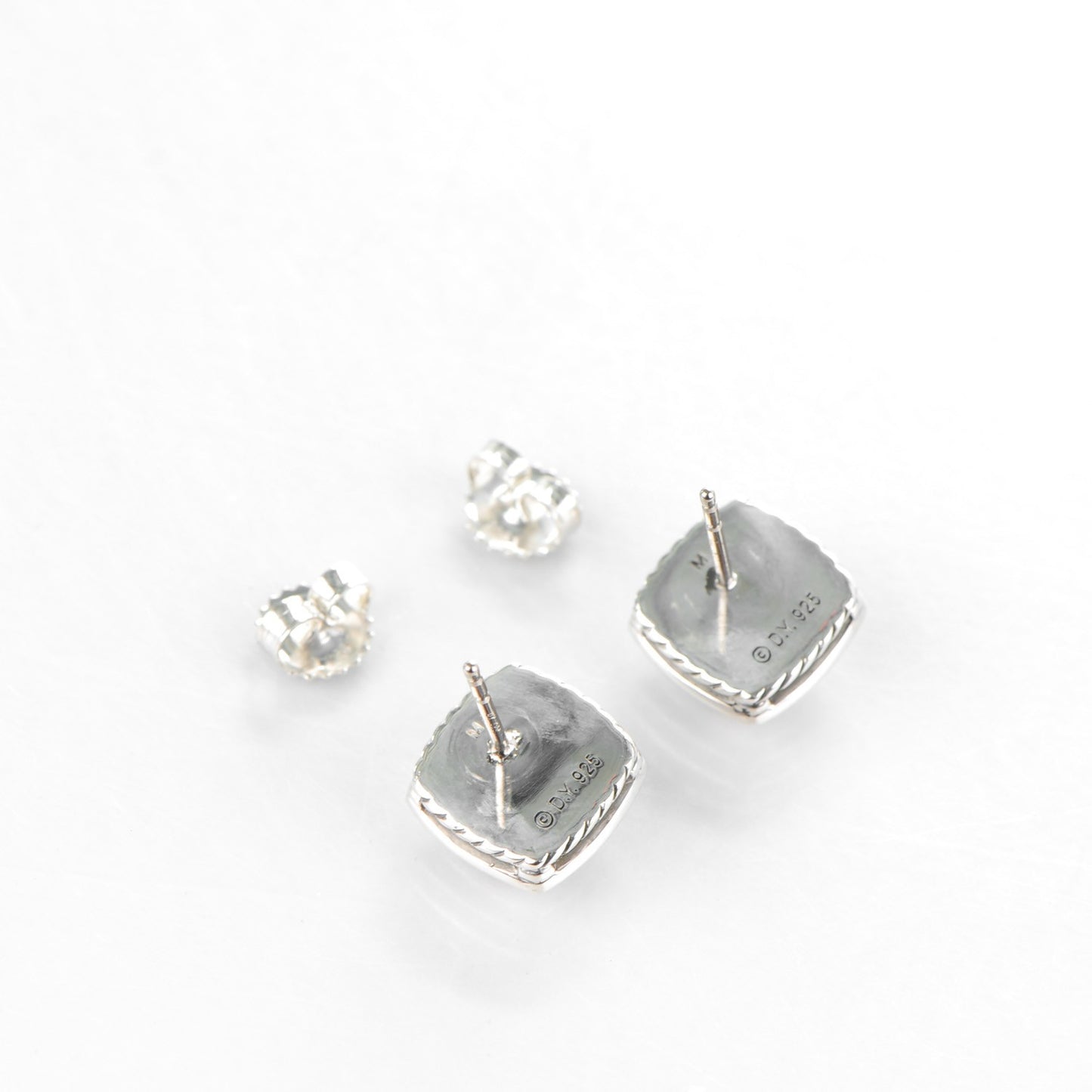 Sterling Silver Diamond Smoky Quartz 7mm Petite Albion Earrings