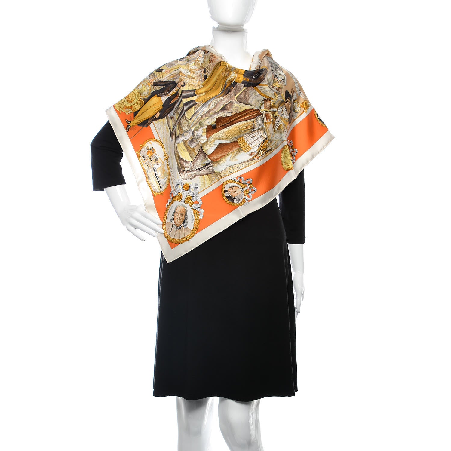 Hermes Silk Marquis De Lafayette Scarf 90 2 of 4