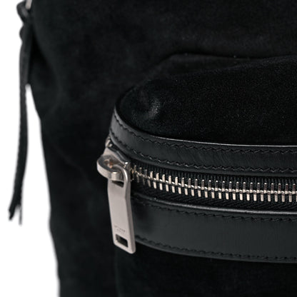 Saint Laurent Suede City Backpack Black 15 of 19