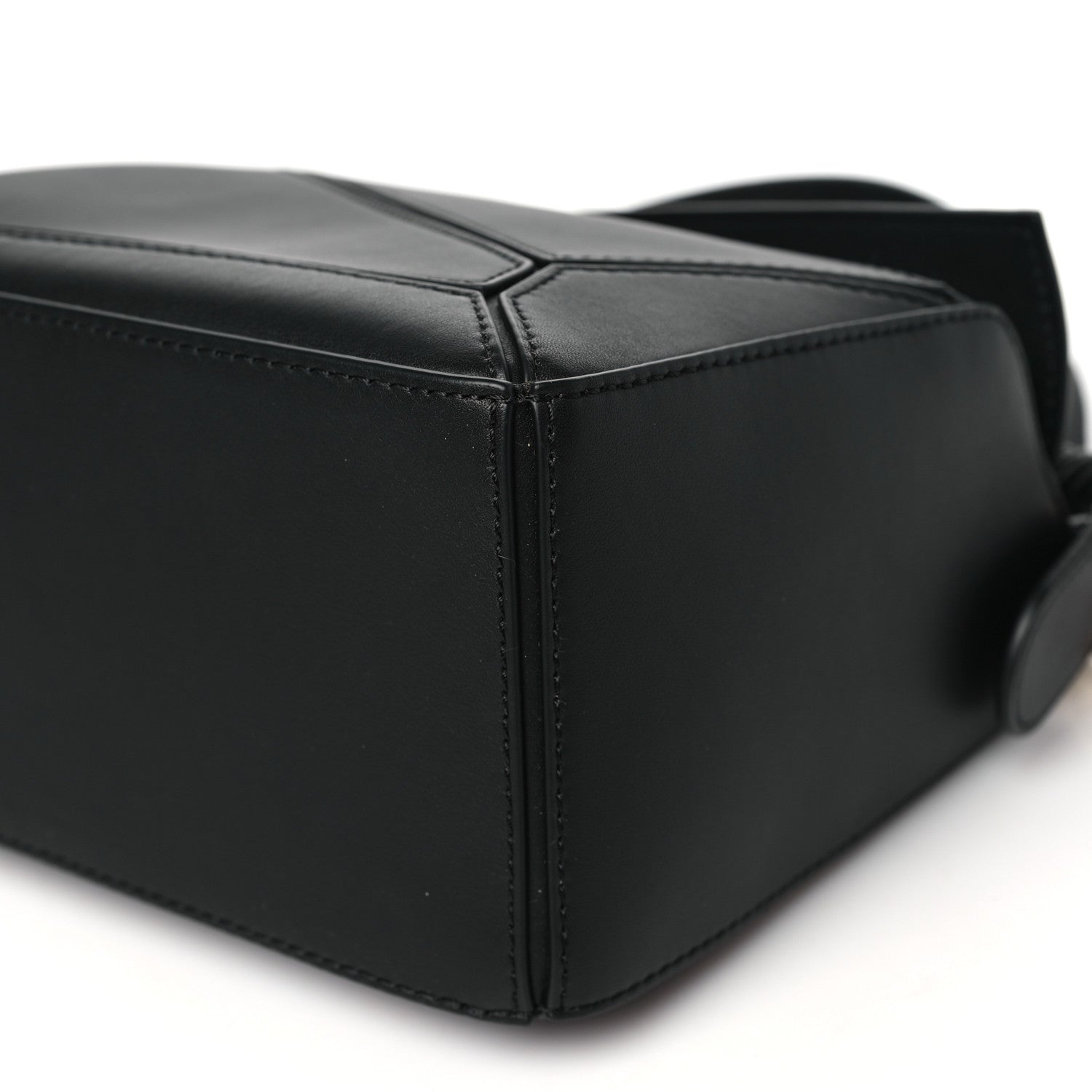 Loewe Calfskin Small Woven Puzzle Bag Black 9 of 9