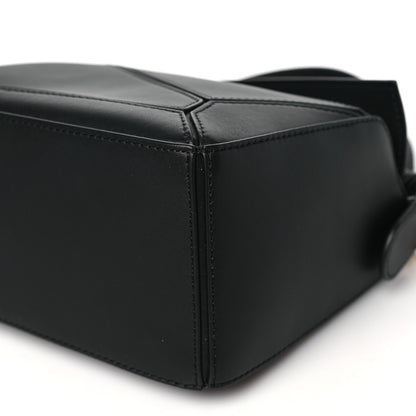 Loewe Calfskin Small Woven Puzzle Bag Black 9 of 9