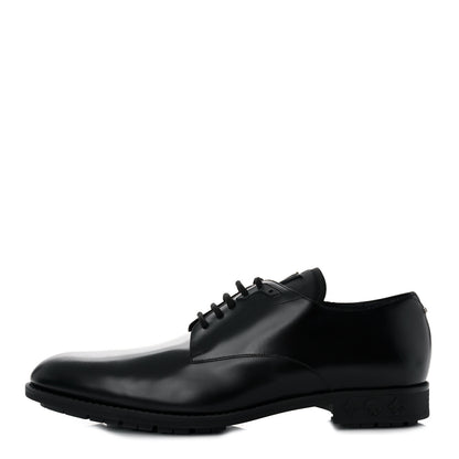 Louis Vuitton Calfskin Mens Formal Derby Shoes 10.5 Black 1 of 9