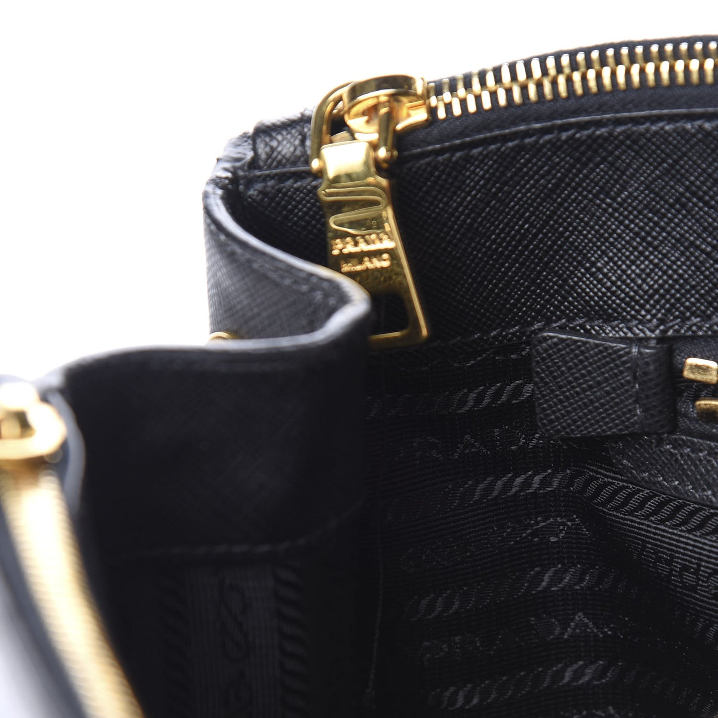 Saffiano Large Galleria Double Zip Tote Black