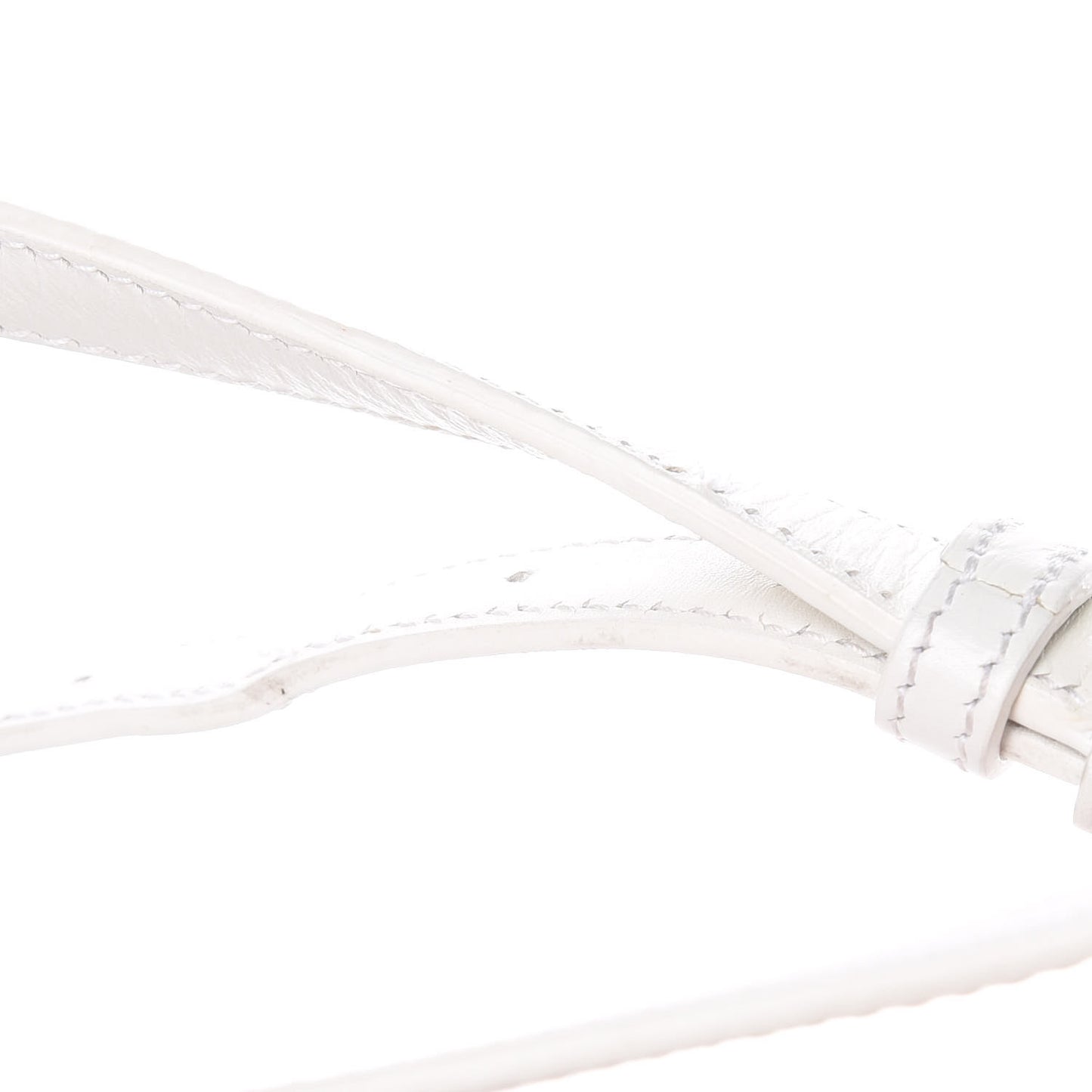 Calfskin Lux Laser Cut Studded Shoulder Bag White