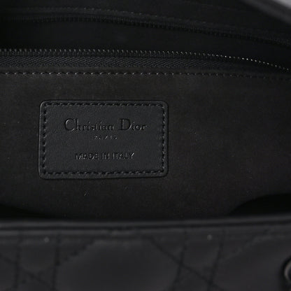 Christian Dior Ultra Matte Calfskin Cannage Large Lady Dior Black 6 of 9