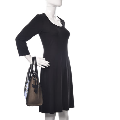 Celine Calfskin Nubuck Suede Micro Tri-Color Luggage Blue 2 of 17