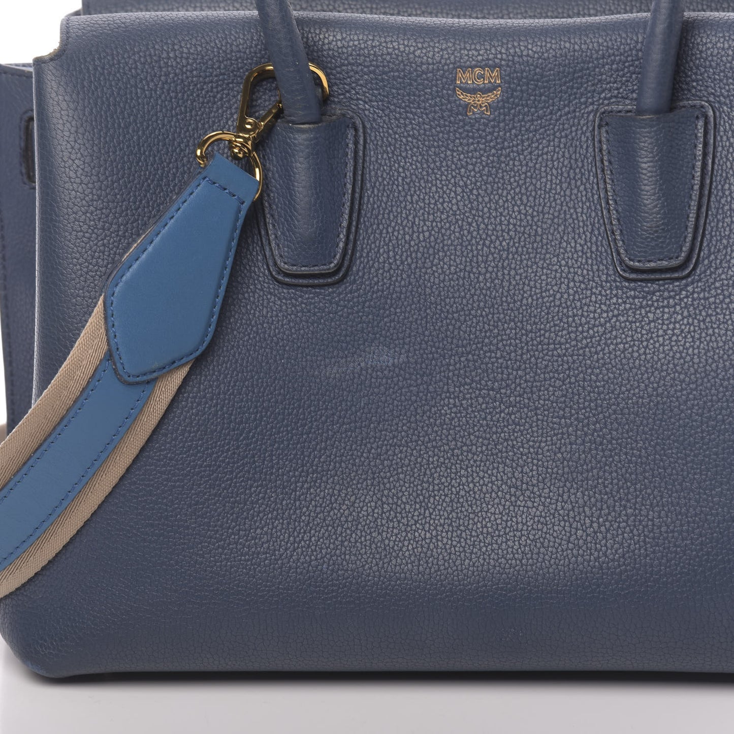 Grained Calfskin Medium Milla Tote Navy