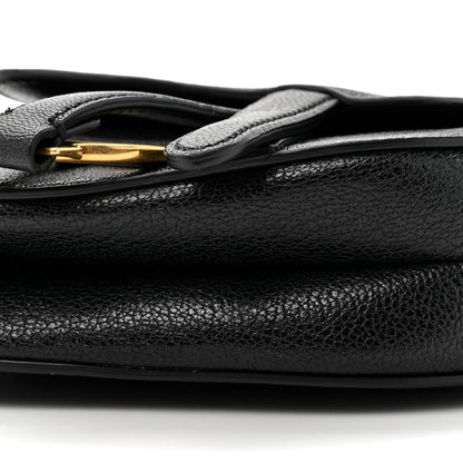 Christian Dior Goatskin Micro Saddle Bag Black 8 of 9