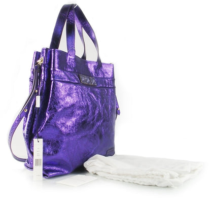 Marc Jacobs Leather Eve Shopper Tote Metallic Violet 3 of 12