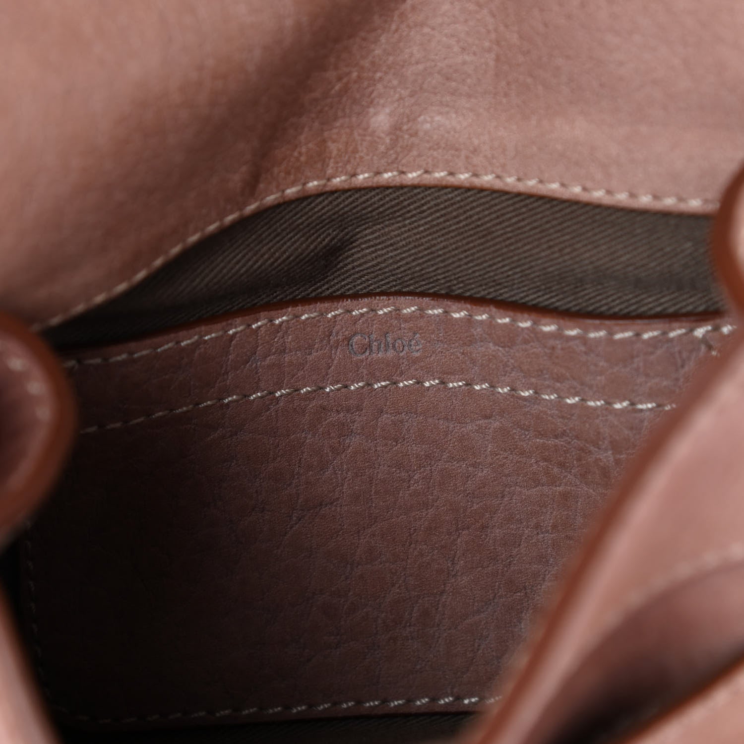 Chloe Nubuck Mini Marcie Round Crossbody Bag Nut 6 of 9