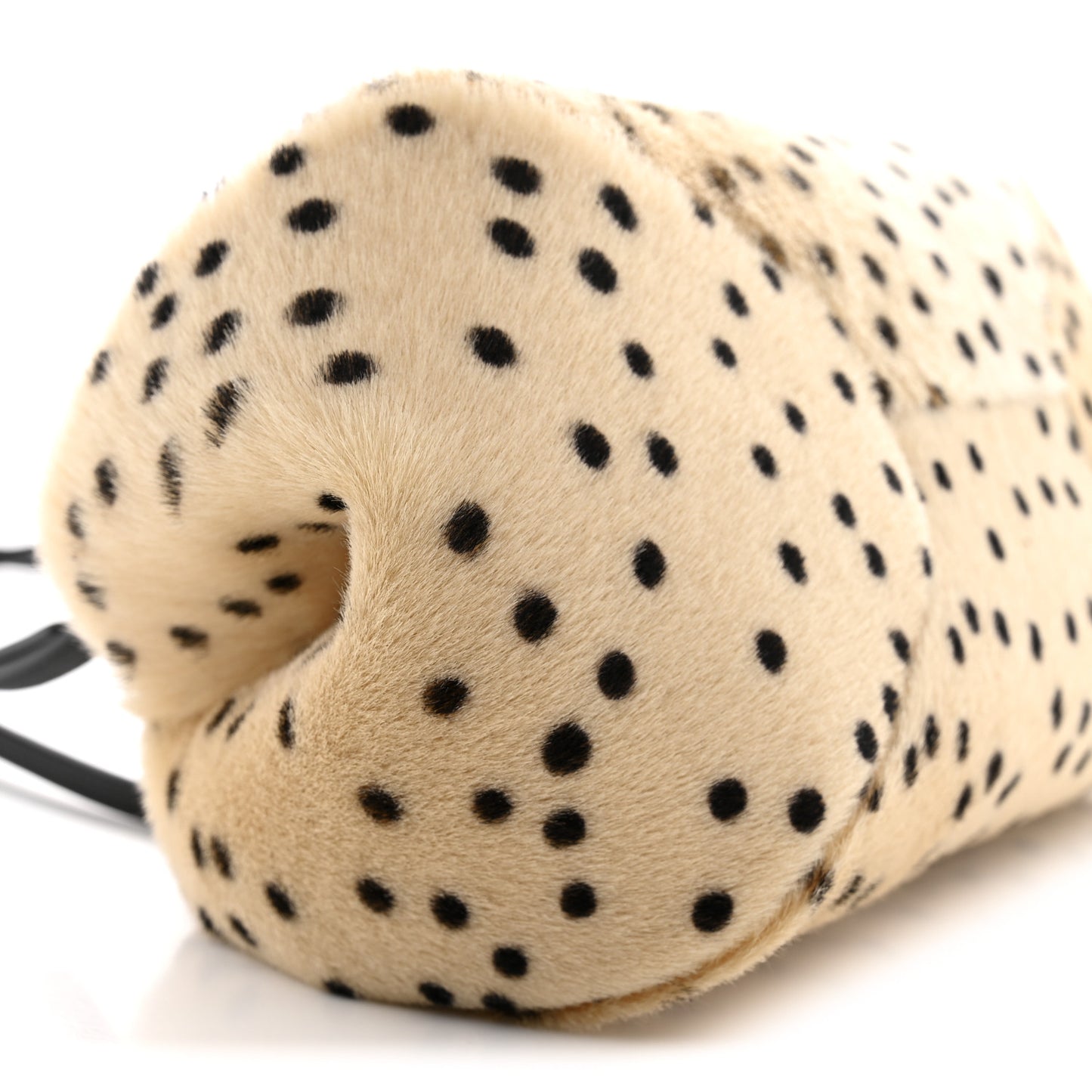 Pony Hair Cheetah Printed Creative Fabrics CC Clutch With Strap Light Beige Black
