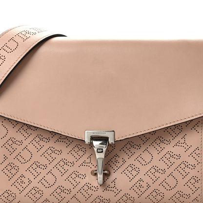 Burberry Calfskin Perforated Small Macken Crossbody Bag Pale Fawn Pink 7 of 11
