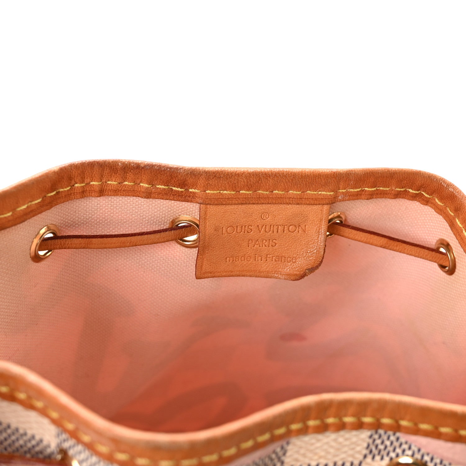 Louis Vuitton Damier Azur Tahitienne Nano Noe Rose Ballerine 6 of 10