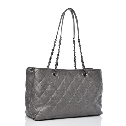 Chanel Caviar Medium Be Caviar Tote Silver 3 of 9