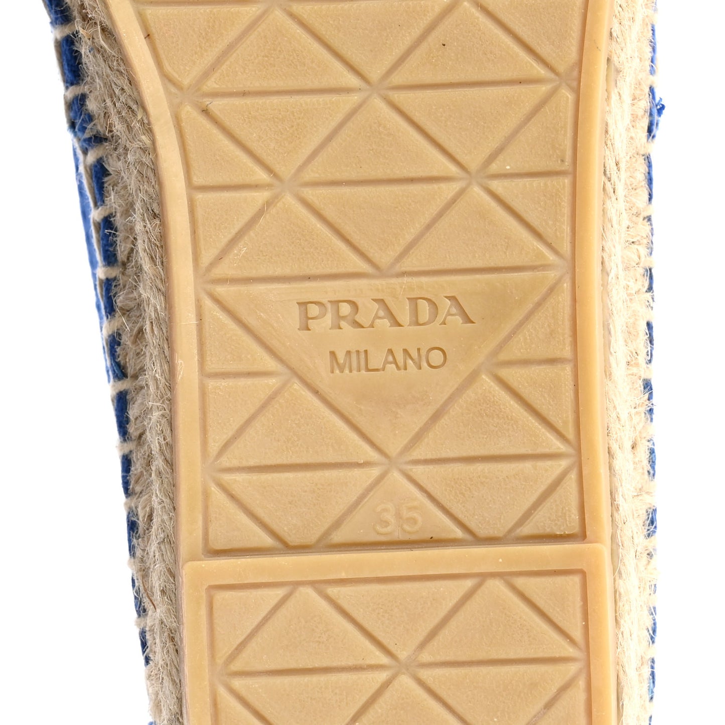 Canvas Triangle Logo Espadrilles 35 Azzurro