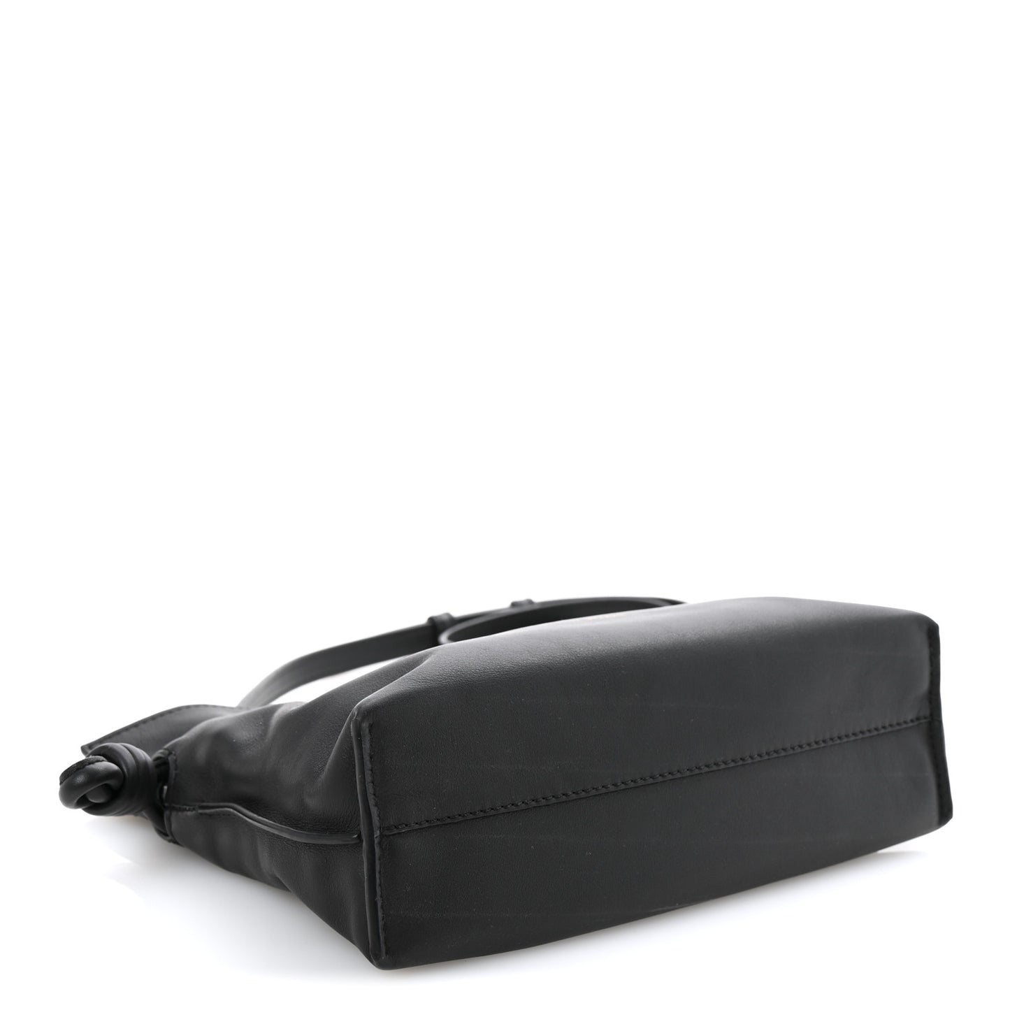 Calfskin Mini Flamenco Knot Clutch Black