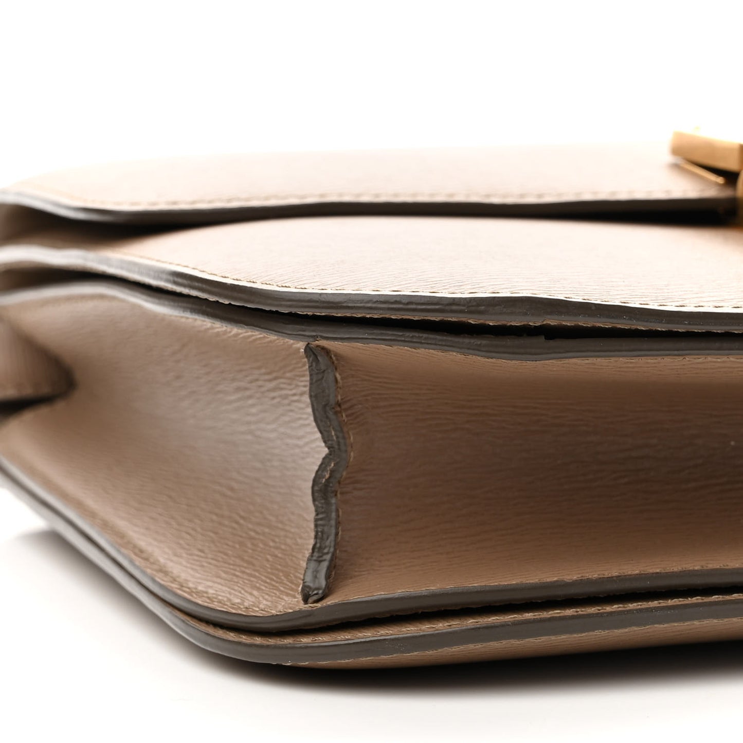 Liege Calfskin Medium Classic Box Flap Bag Taupe