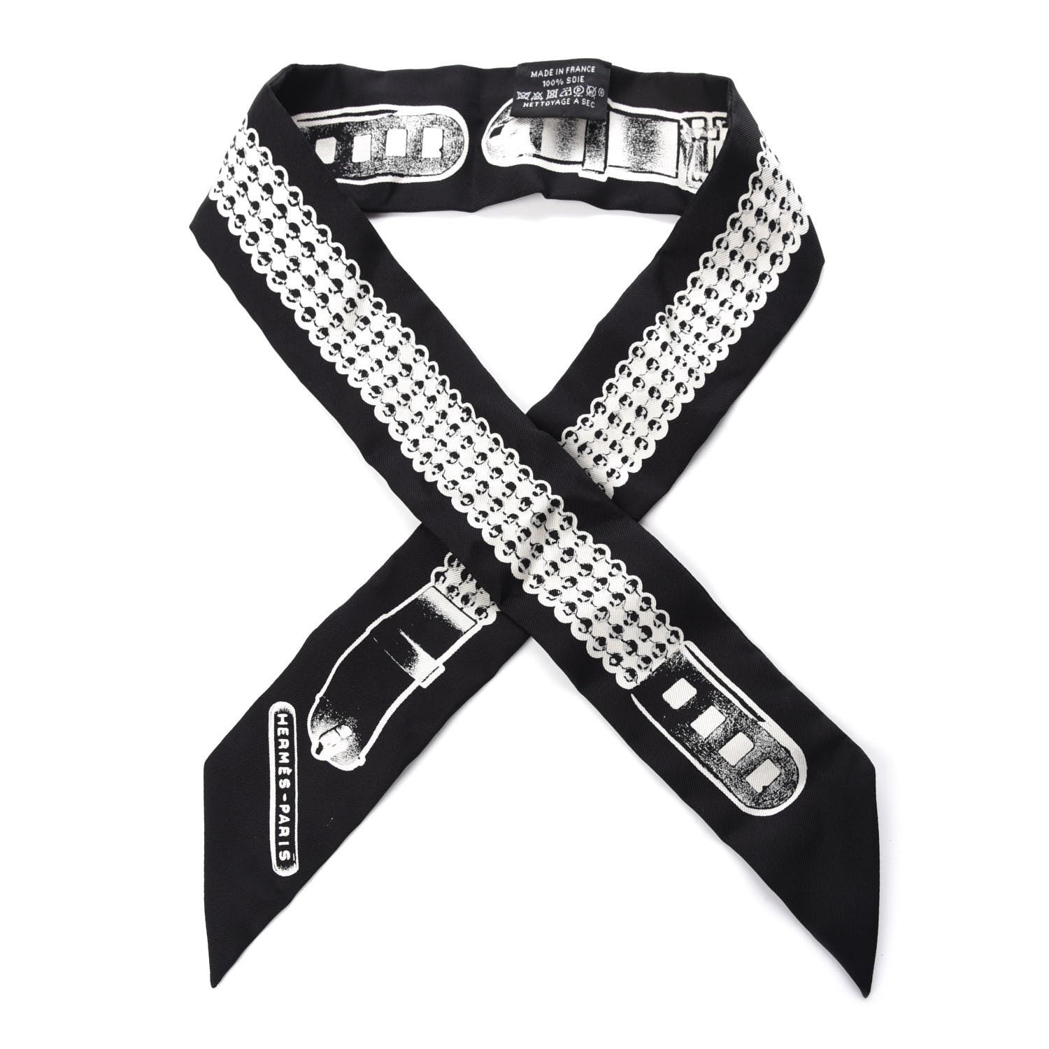 Hermes Silk Le Tresor De Medor Twilly Black White 1 of 3