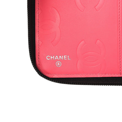 Chanel Calfskin Quilted Cambon Zip Around Organizer Wallet Black 6 of 8