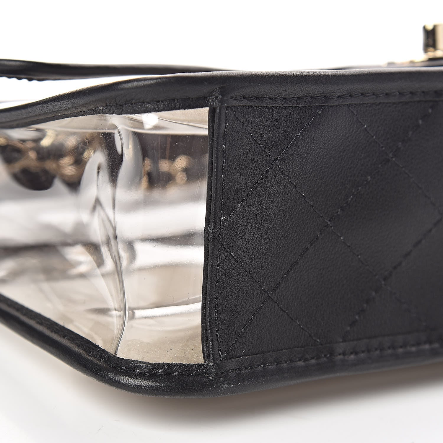 Chanel Lambskin PVC Medium Coco Sand Flap Black 9 of 10