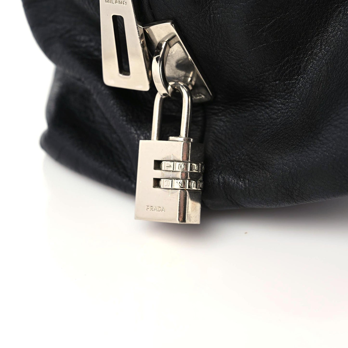 Soft Calf Pleated Tote Black