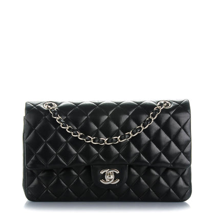 Chanel Lambskin Quilted Medium Double Flap Black 1 of 9
