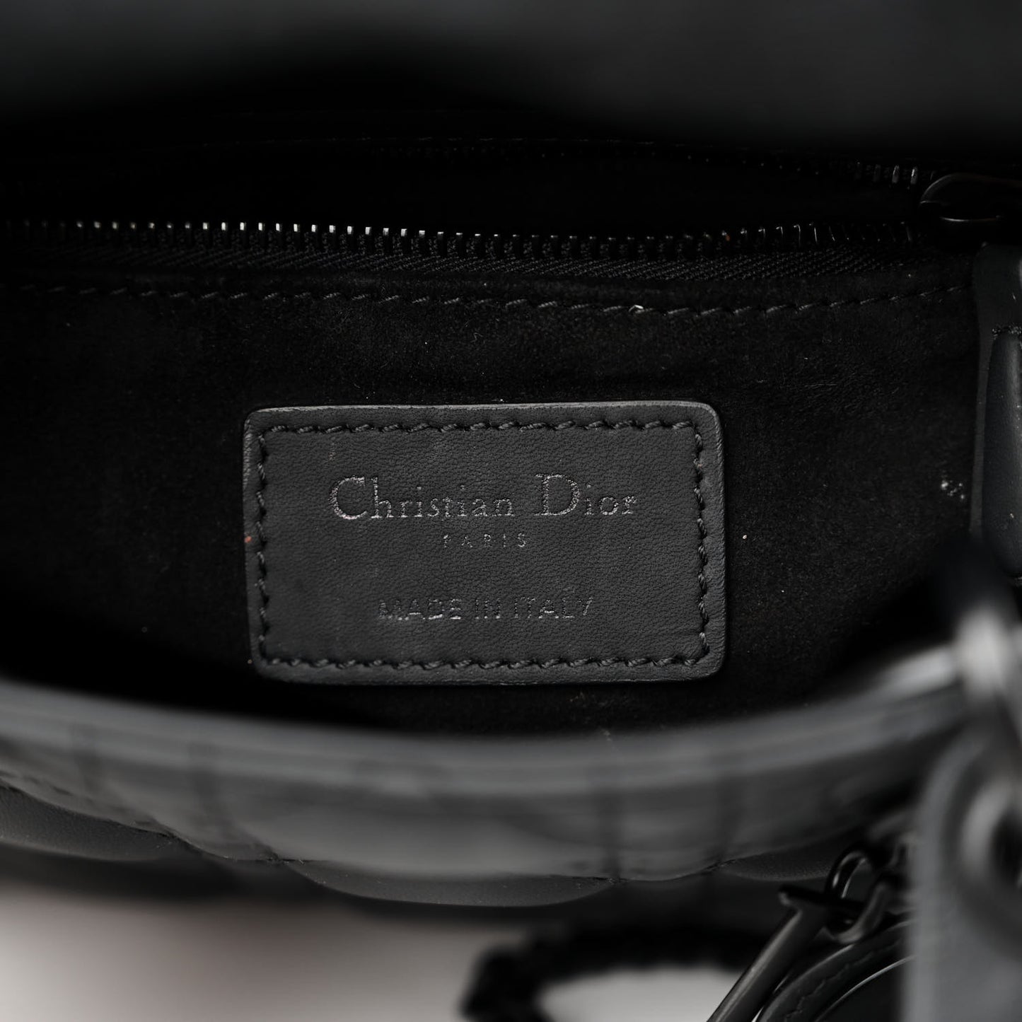 Ultra Matte Calfskin Cannage Mini Lady Dior Black