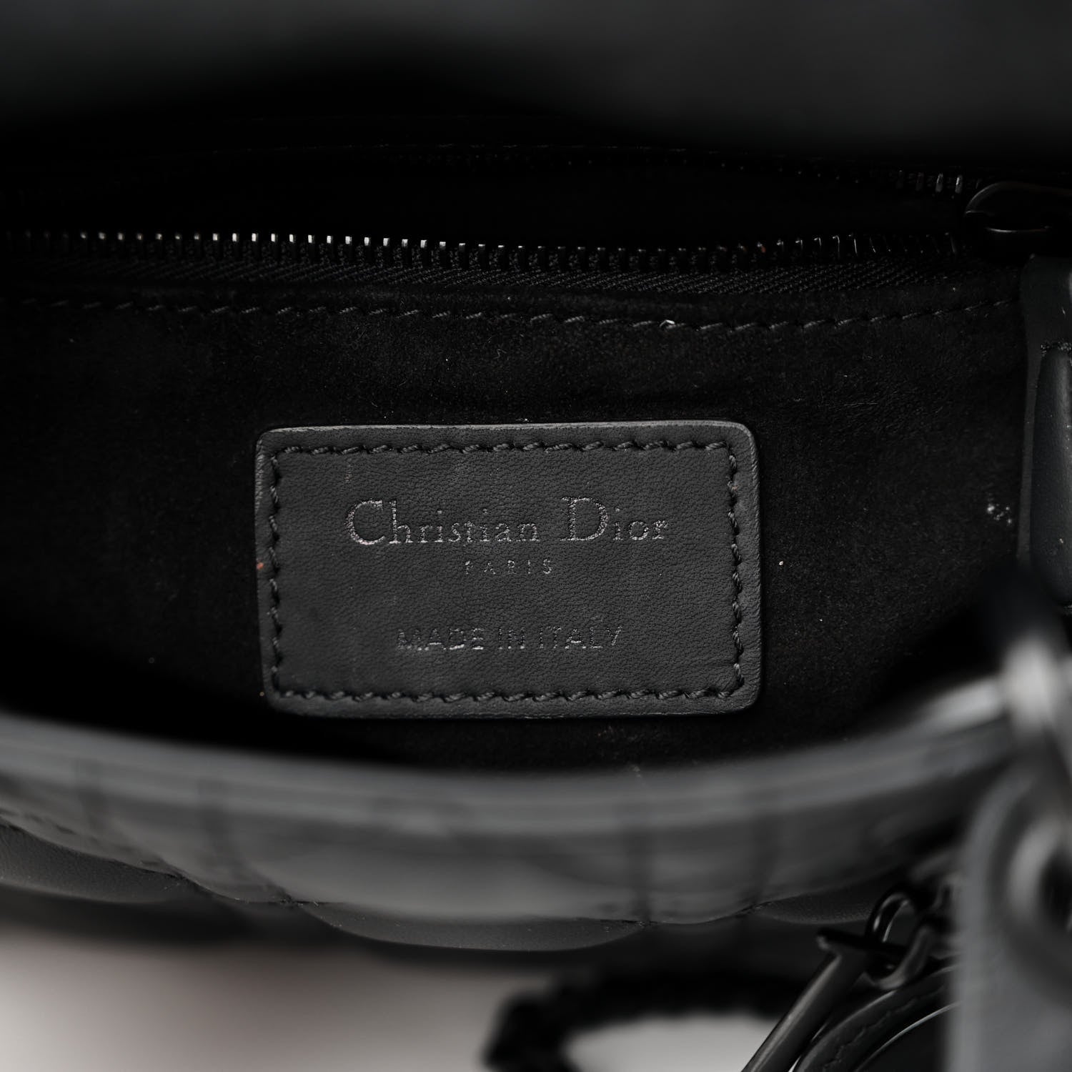 Christian Dior Ultra Matte Calfskin Cannage Mini Lady Dior Black 6 of 9