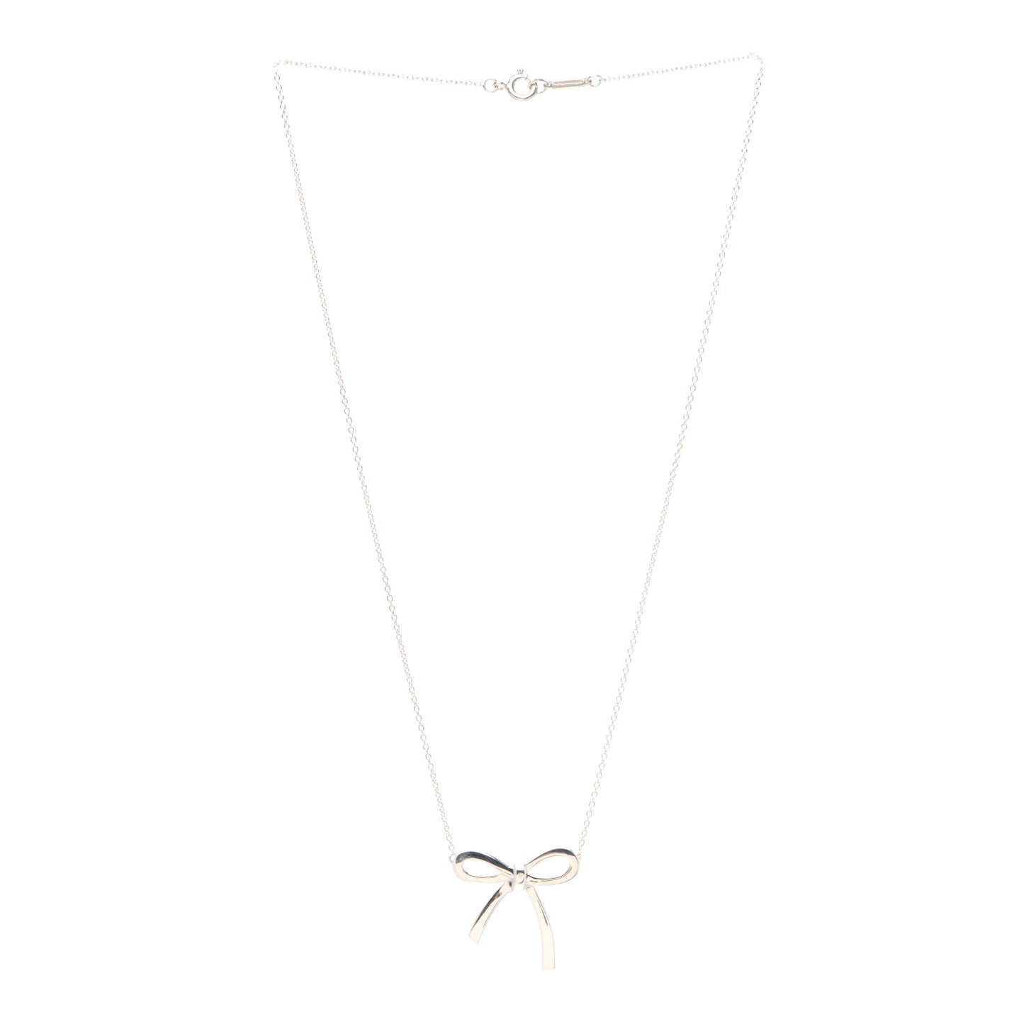 Sterling Silver Bow Pendant Necklace