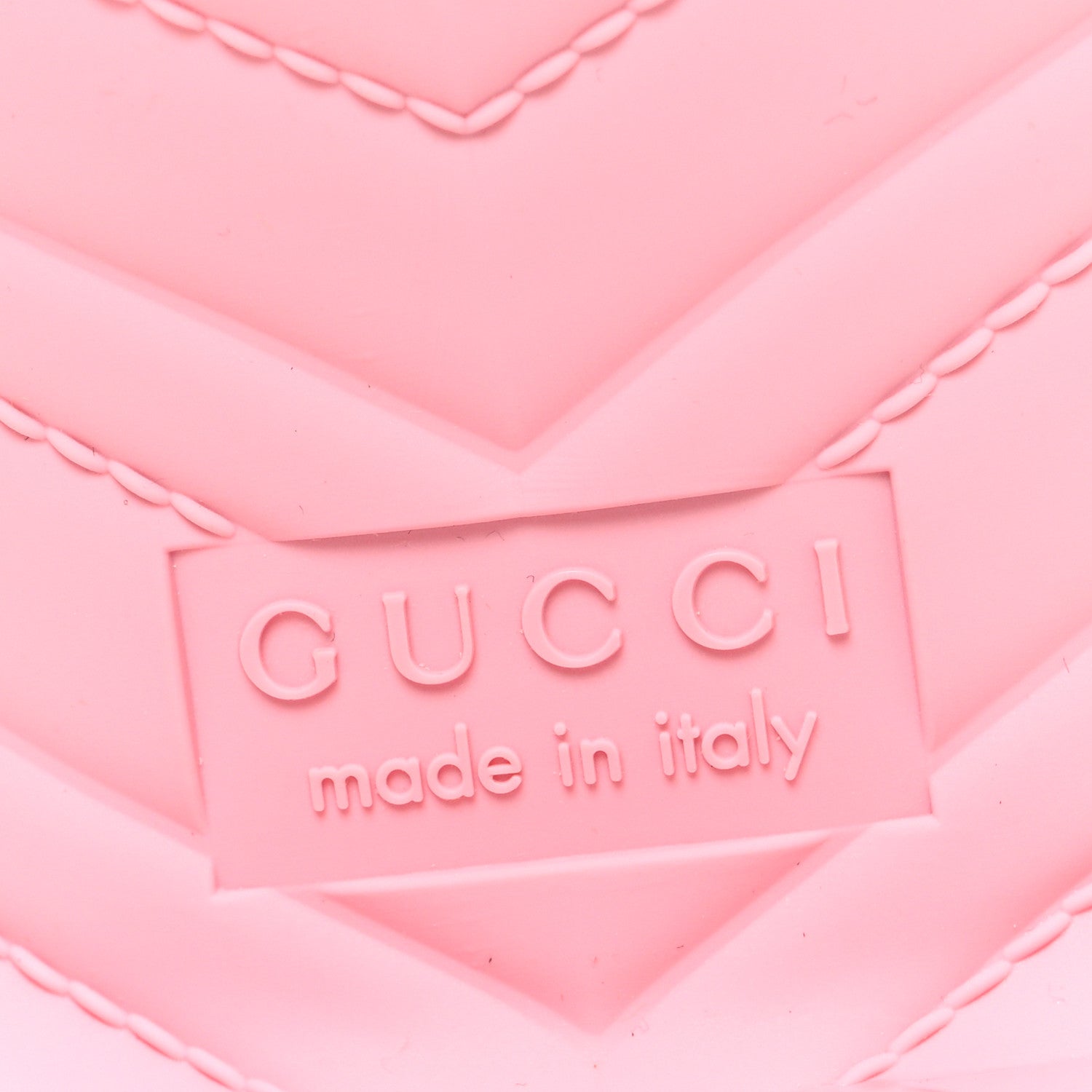 Gucci Rubber Gucci Logo Womens Platform 20/60mm Slide Sandals 38 Wild Rose 8 of 11