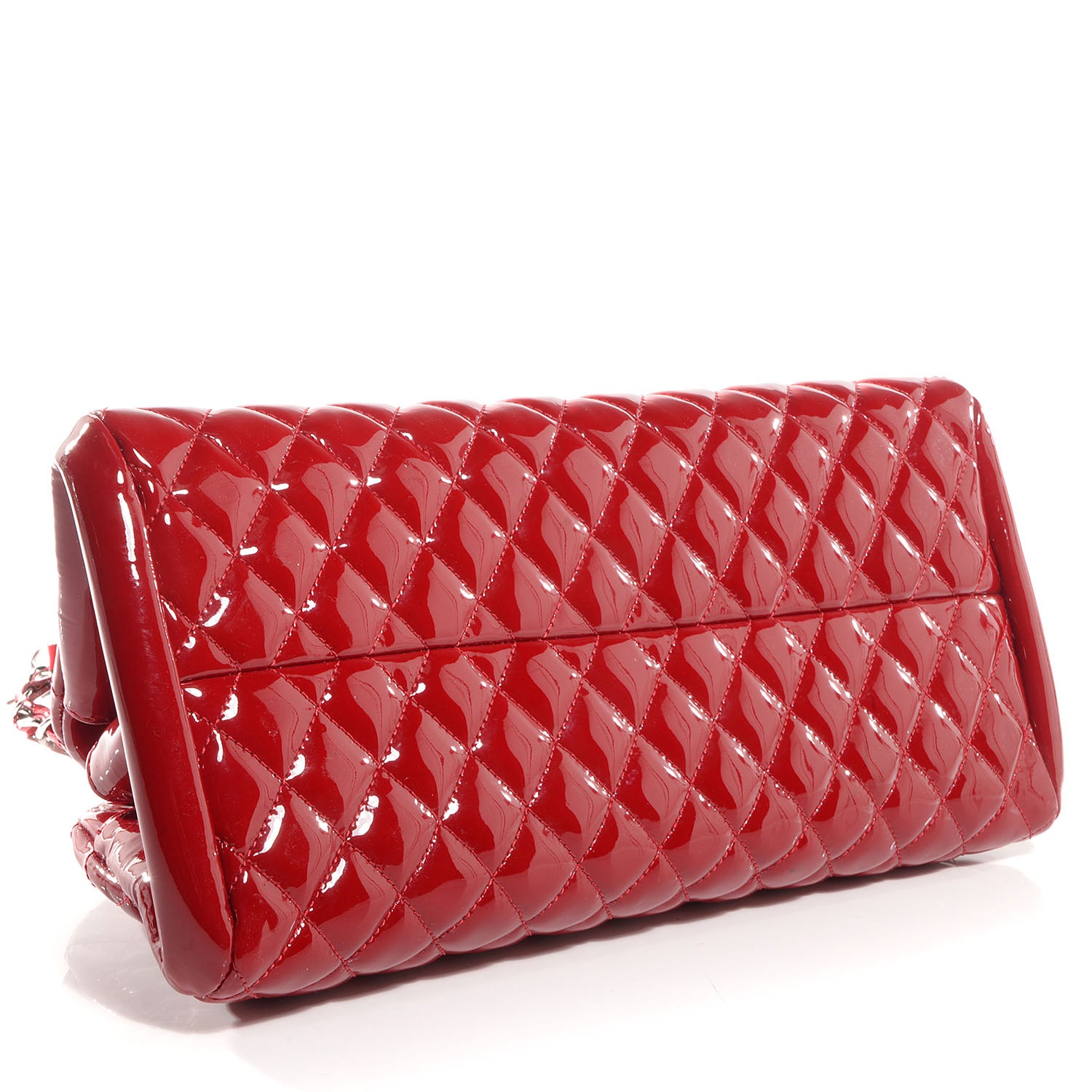 Chanel Patent Quilted Medium Just Mademoiselle Red 4 of 7