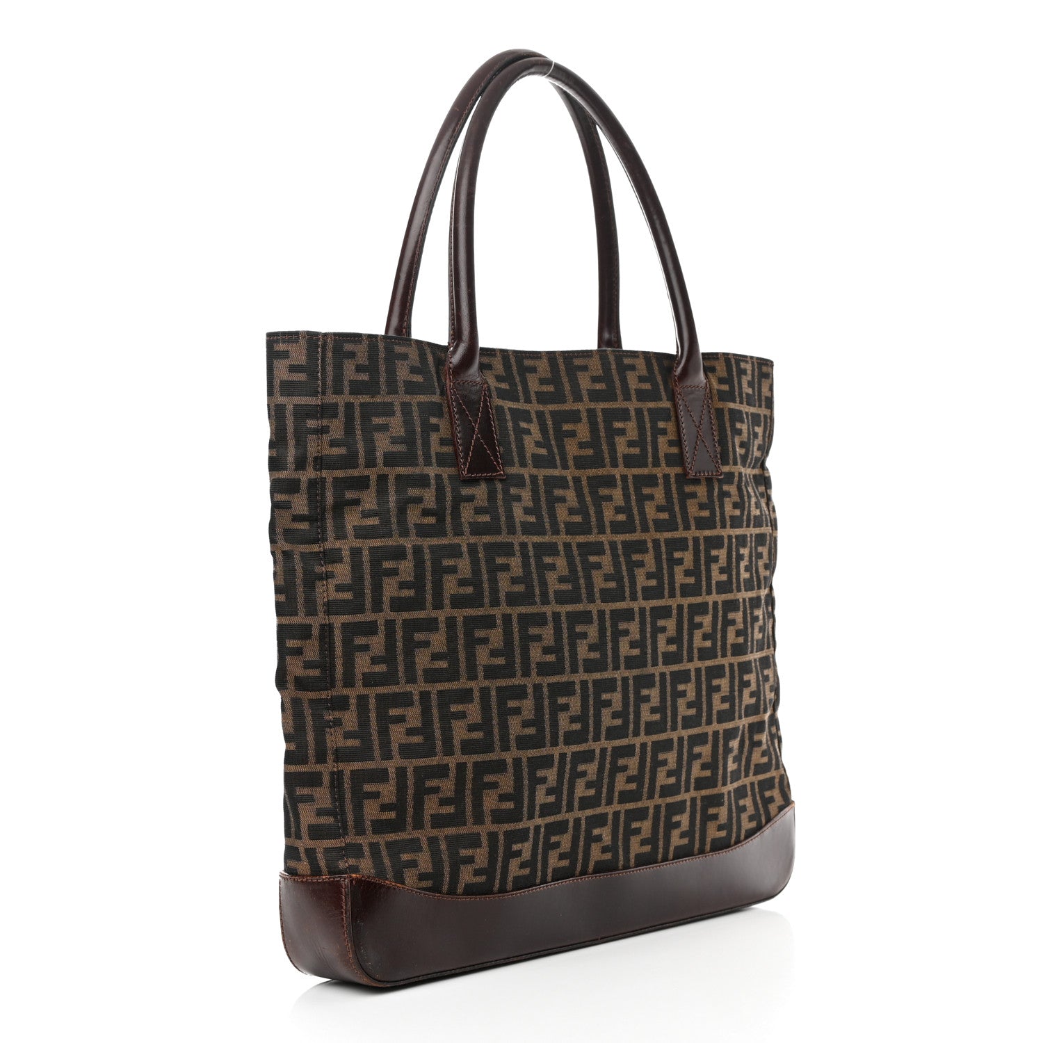 Fendi Zucca Calfskin Shopping Tote Tobacco 2 of 16