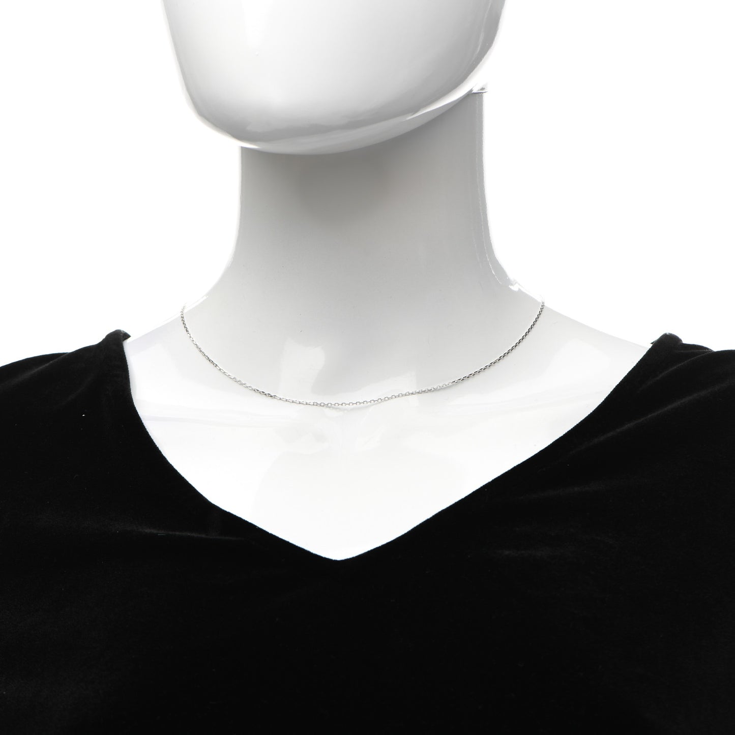 18K White Gold Chain Necklace