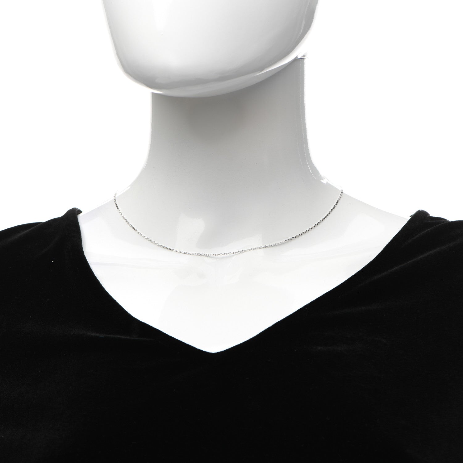 Cartier 18K White Gold Chain Necklace 2 of 6