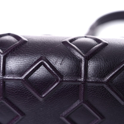 Chanel Calfskin Embossed Small Boy Flap Plum 19 of 21