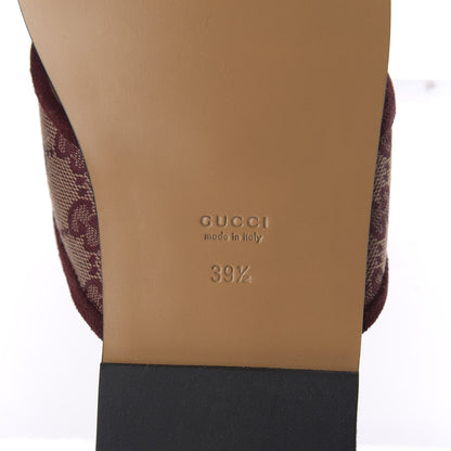 Gucci Canvas GG Monogram Womens Criss Cross Slide Sandals 39.5 Sahara Rubino Chardonnay 6 of 9